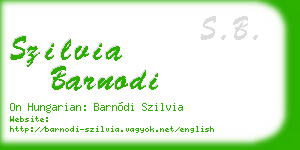 szilvia barnodi business card