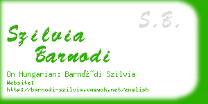 szilvia barnodi business card